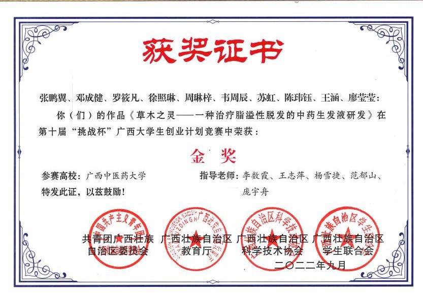 省级金奖